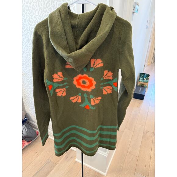 Toad & Co Women's Green Olive Merino Heartfelt Oversized Hoodie Size S - Picture 5 of 7